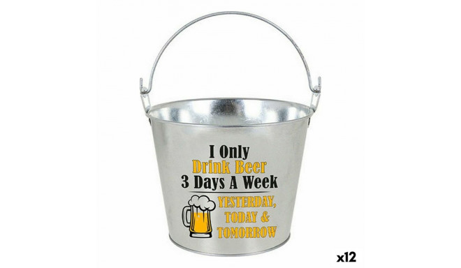 Ice Bucket with Handle and Aluminium Bottle Opener Privilege 5 L 23 x 17 x 18 cm (12 Units)