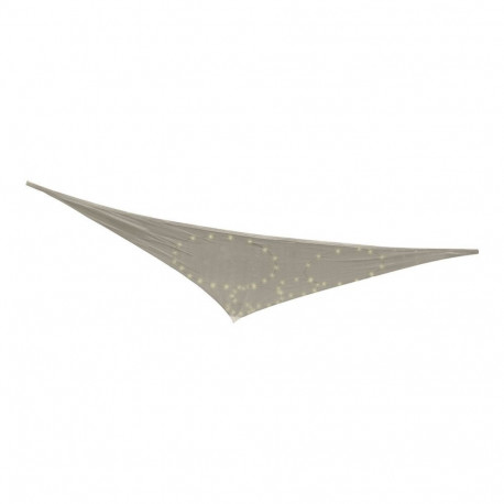 Shade Sail Grey 3 x 3 x 3 m LED Light Exterior Solar Awning