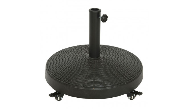 Rannavarju alus 841097 Must Polüetüleen Teras Ratastega Ø 52 cm