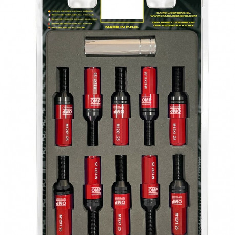 Screw kit OMP OMPS09971206 28 mm Red M12 x 1,25