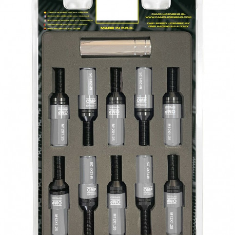 Screw kit OMP OMPS09971204 28 mm Grey M12 x 1,25
