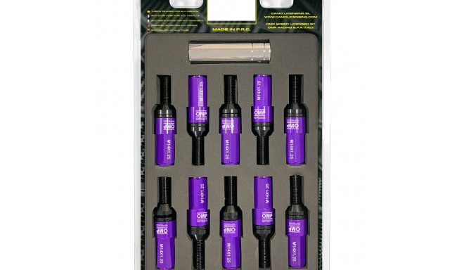 Screw kit OMP OMPS09971411 28 mm Purple M14 x 1,25