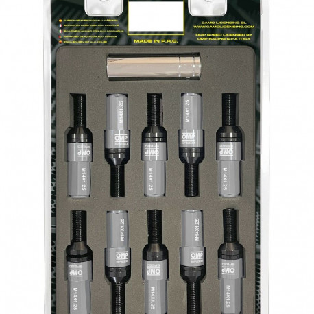 Screw kit OMP OMPS09971404 28 mm Grey M14 x 1,25