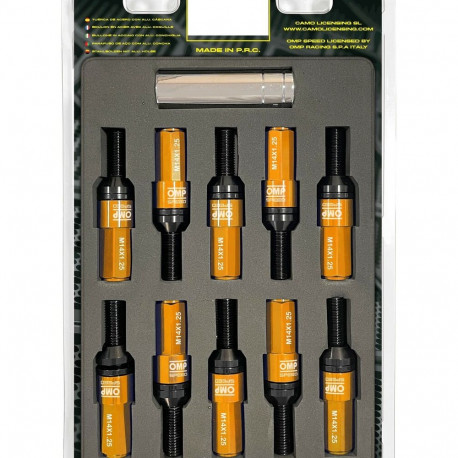Screw kit OMP OMPS09971410 28 mm Orange M14 x 1,25