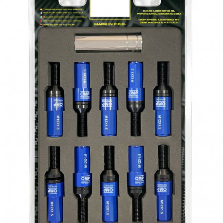 Винтовой комплект OMP OMPS09981207 28 mm Синий M12 x 1,50