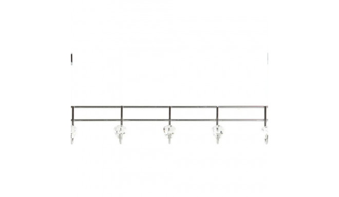 Door Coat Rack DKD Home Decor 8424001835256 Transparent Silver Metal 47 x 10 x 22 cm