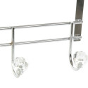 Door Coat Rack DKD Home Decor 8424001835256 Transparent Silver Metal 47 x 10 x 22 cm