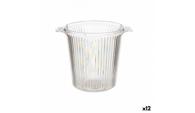 Ice Bucket Stripes Plastic 16,5 x 17 x 21 cm (12 Units)