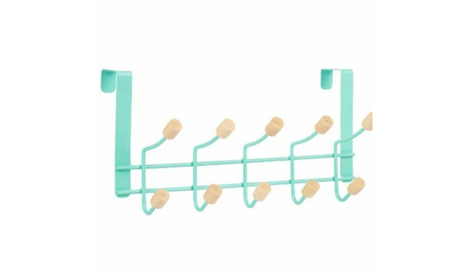 Door Coat Rack Berilo W7912-10NB-GREEN Green Wood Metal 35 x 17 x 15 cm (6 Units)