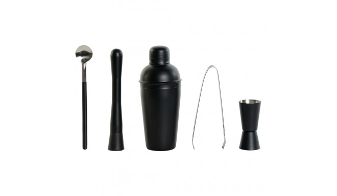 Cocktail Set DKD Home Decor Black Stainless steel 500 ml 8 x 8 x 20 cm