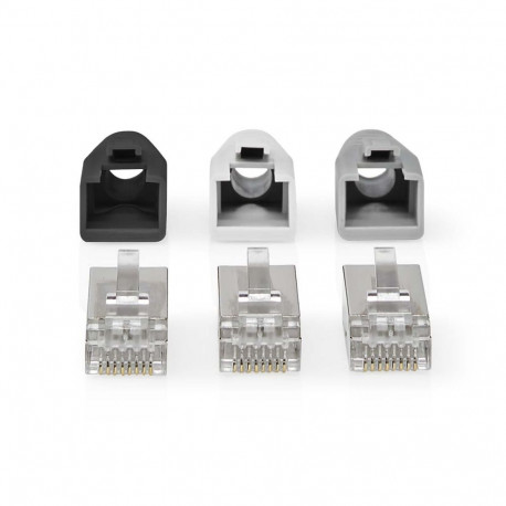 RJ45 Connector | RJ45 Pass Through | Solid/Stranded Varjega FTP CAT6 | Straight | Gold Plated | 10 p