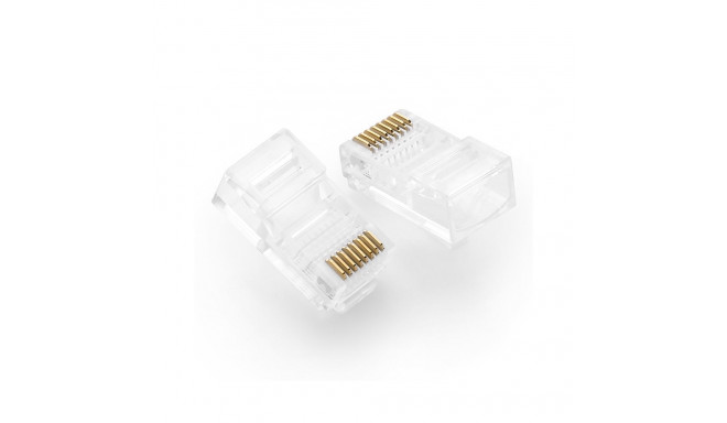 Network Plug RJ45 (8P8C) CAT5/5e UTP for Solid or Stranded Cable (100 pcs)