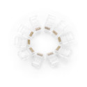 Network Plug RJ45 (8P8C) CAT5/5e UTP for Solid or Stranded Cable (100 pcs)