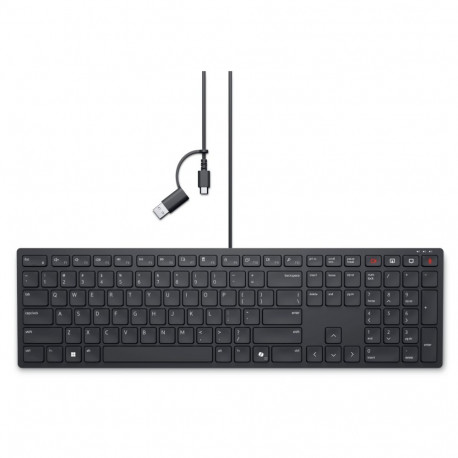 Dell klaviatuur KB525C juhtmega eesti, must