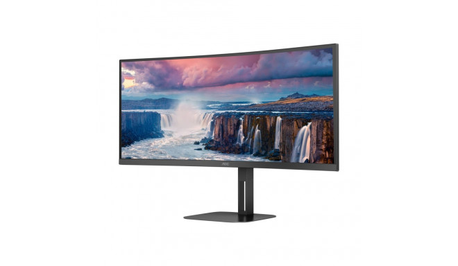 AOC | Curved Monitor | CU34V5C/BK | 34 " | VA | WQHD | 21:9 | 100 Hz | 4 ms | 3440 x 1440 | 300 cd/m