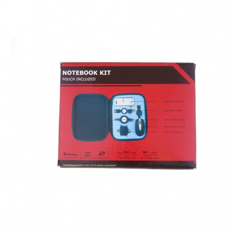 PremiumCord USB Travel Kit for notebooks - mouse, hub, adapters