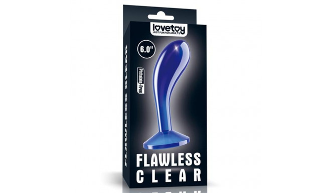Flawless Clear Prostate Plug 6.0'' Blue