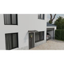 Canopy over the door, brown, with bronze polycarbonate, width 1116 mm, Conos