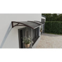 Canopy over the door, brown, with bronze polycarbonate, width 1472 mm, Conos