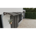 Canopy over the door, brown, with bronze polycarbonate, width 3288 mm, Conos
