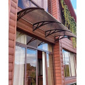 Canopy over the door, brown, with bronze polycarbonate, width 766 mm, Conos