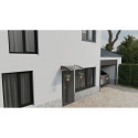 Canopy over the door, brown, with transparent polycarbonate, width 766 mm, Conos
