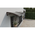 Canopy over the door, brown, with transparent polycarbonate, width 1472 mm, Conos