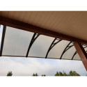 Canopy over the door, brown, with bronze polycarbonate, width 766 mm, Conos