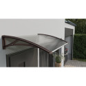 Canopy over the door, brown, with transparent polycarbonate, width 766 mm, Conos