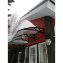 Canopy over the door, brown, with bronze polycarbonate, width 766 mm, Conos