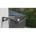 Canopy over the door, brown, with transparent polycarbonate, width 6396 mm, Conos