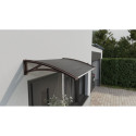 Canopy over the door, brown, with bronze polycarbonate, width 766 mm, Conos