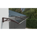 Canopy over the door, brown, with transparent polycarbonate, width 6396 mm, Conos
