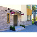 Canopy over the door, black, with polycarbonate bronze, width 2884 mm, Conos