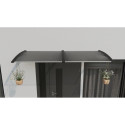 Canopy over the door, black, with polycarbonate bronze, width 2172 mm, Conos