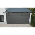 Canopy over the door, black, with polycarbonate bronze, width 6396 mm, Conos