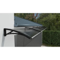Canopy over the door, black, with polycarbonate bronze, width 6396 mm, Conos