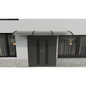 Ukse varikatus CONOS, must, läbipaistva polükarbonaadiga, laius 2178 mm