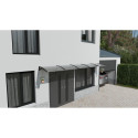 Canopy over the door, black, with transparent polycarbonate, width 5340 mm, Conos