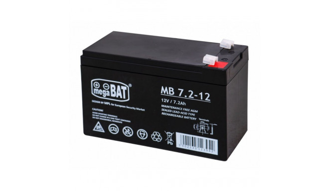 megaBAT MB 7.2-12 Battery 12V/7Ah / 151x95x65mm
