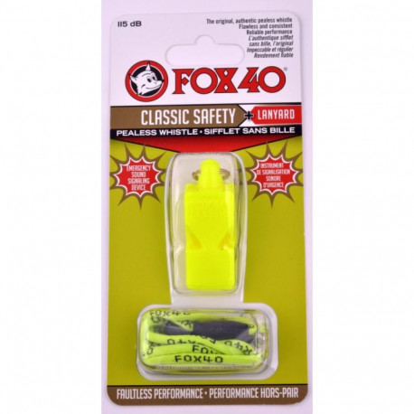 Fox 40 Classic Safety Whistle + String 9903-1308 Neon