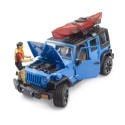 Vehicle Jeep Wrangler Rubicon with kayak and figurine