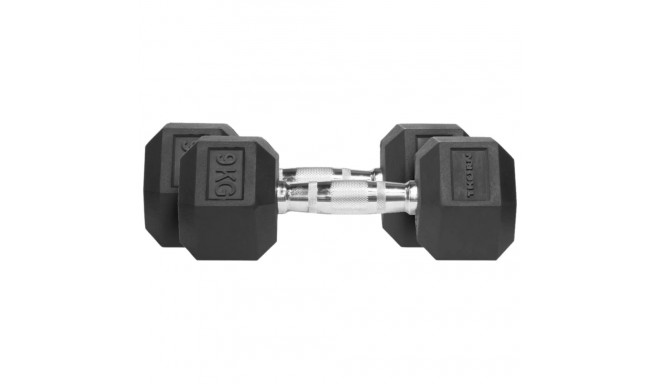 Hantle Thorn Fit Hex Rubber Dumbbell 9,0 kg x 2 szt.