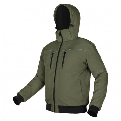 OUTDOOR kapuutsiga soojustatud jope, roheline, suurus XXXL