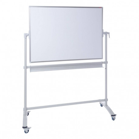 Valge tahvel ratastel 1800x1200mm kahepoolne ümber telje pöörlev lakitud pind DAHLE