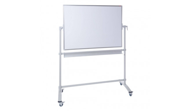 Mobile Whiteboard - H 120 x W 180 cm - white coated on both sides, movable with 4 castors