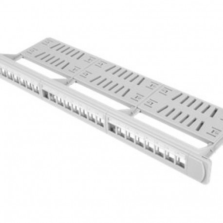 LANBERG PPKS-1124-S Lanberg keystone Patch Panel 19 with organizer, 24 port  1U, grey