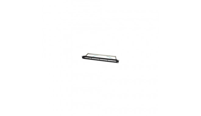 LOGILINK NK4042 LOGILINK- Keystone Panel for 24 Keystone Jacks / Coupler, shielded, black