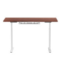 Adjustable Height Table Up Up Bjorn White, Table top M Dark Walnut