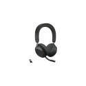 Jabra Evolve2 75 UC Wired & Wireless Headset, Bluetooth, USB-A, Black